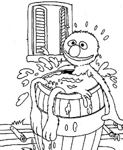 sesame street grover coloring page