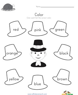 Thanksgiving Coloring Worksheet