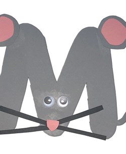 Letter M Mouse Craft