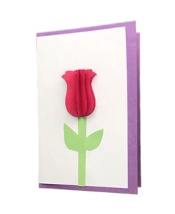 3D Paper Rose Card Craft