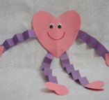 Paper Heart Person Craft