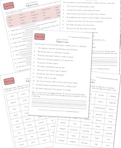 3rd grade adjectives worksheets