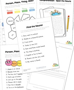 first grade noun worksheets