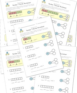 1st grade number bonds worksheets