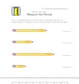 measurement worksheet pencils