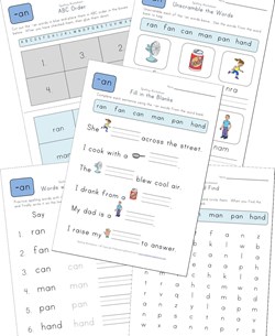 spelling -an words worksheet