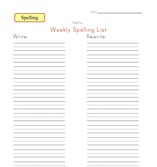 blank spelling word list