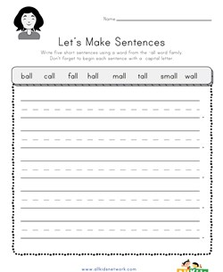Using -all Words in Sentences