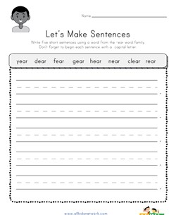 Using -ear Words in Sentences