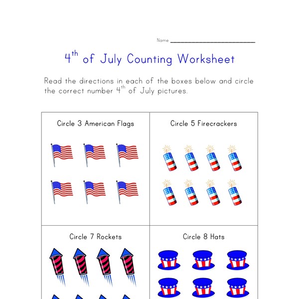 Free Printable 4th Of July Math Worksheets - Free Templates Printable