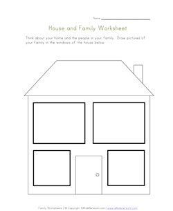 house and family worksheet