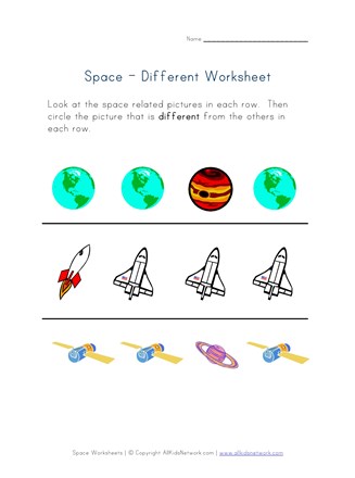 different things worksheet