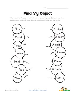 transitive verbs and direct object